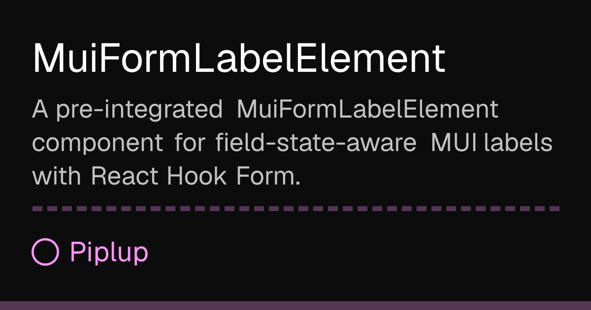 Mui Components Logo MuiFormLabelElement